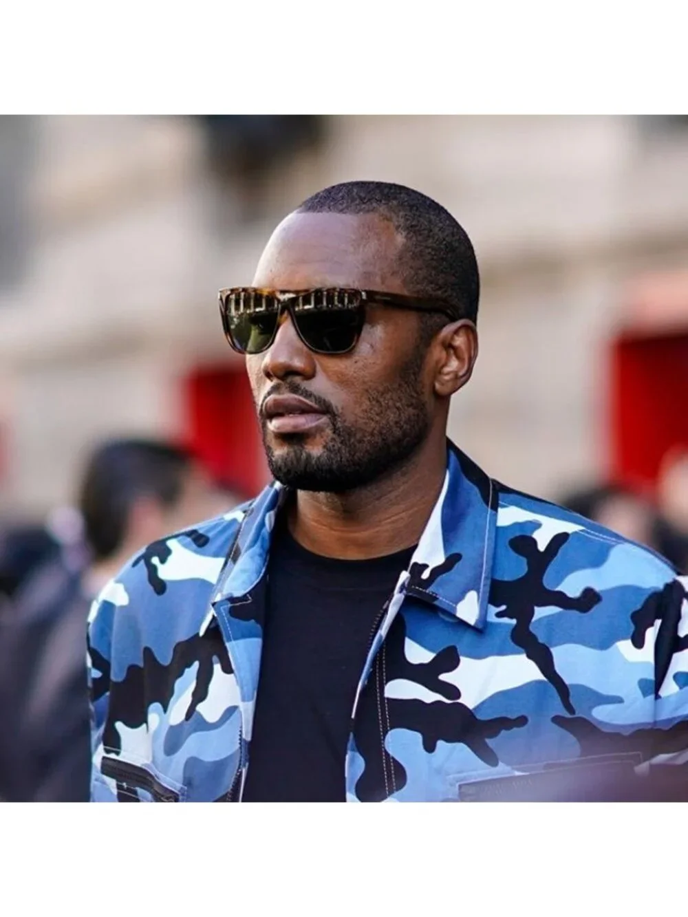 Saint Laurent SL1 012 Sunglasses Black Aviator Frame, Grey Lenses